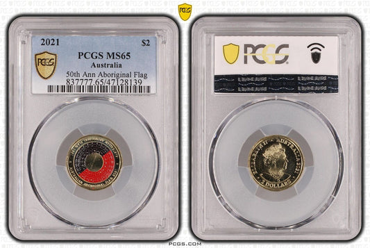 2021 PCGS MS65 Aboriginal Flag 50 Anniversary