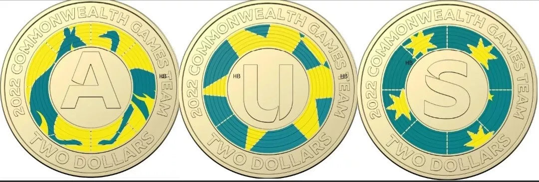 2022 Commonwealth Games 3 coin set UNC